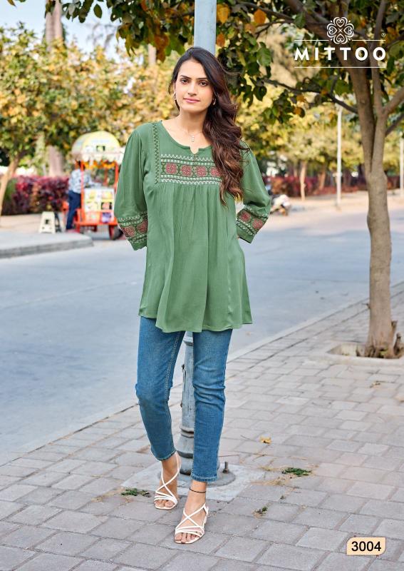 Mittoo emlee short top wholesale printed kurtis